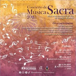 Afiche promocional Concierto de Música Sacra “Misa a San Francisco de Asís”